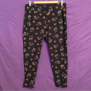 Torrid Black Skull and Floral Leggings. Size 2X.